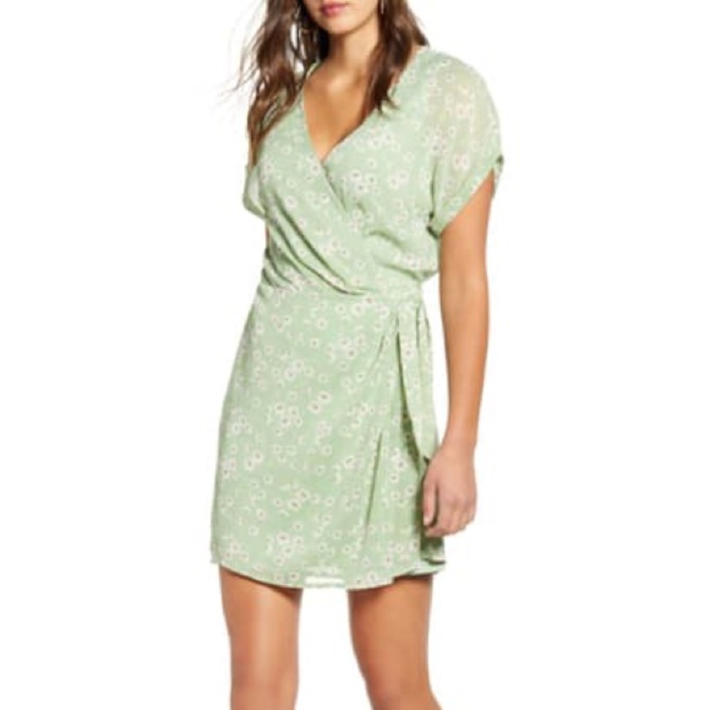 All In Favor Floral Front Wrap Dress